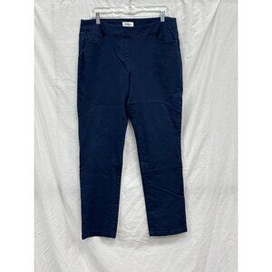 Liz Claiborne Womens Classic Fit Pull On Skinny Jeans Size 12 Blue Denim Stretch